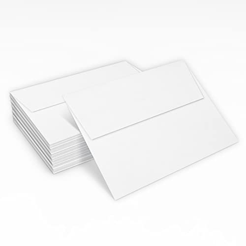 LUXPaper A7 Invitation Envelopes | Peel & Press | 5 1/4" x 7 1/4" | White | 80lb. Text | 100% Recycled | 50 Qty - color: White - 100% Recycled, size: 50 Qty.