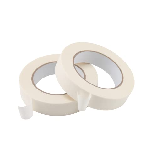 Lichamp Masking Tape, 1 inch x 55 Yards x 3 Rolls | 3 Pack General Purpose Beige White Masking Tape, 165 Total Yards - size: 3 Rolls x 0.94 inch x 55 Yards