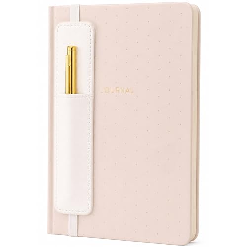 WORLD TRAVELER Eccolo A5 Lined Journal 256 Ivory Pages Lay Flat 6x8 - color: Pink with Pen