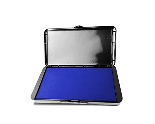 IMARK Large Stamp Pad, Premium Quality Felt Pad, 3.45” x 6.20”, Lightweight (Blue) - color: Blue