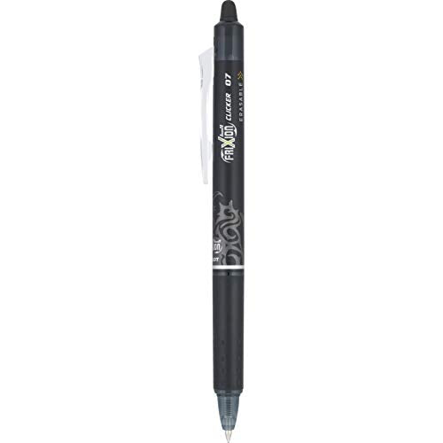 PILOT FriXion Clicker Erasable & Retractable Gel Ink Pens, Fine Point, Black Ink, 6 Count (13601) - color: Black
