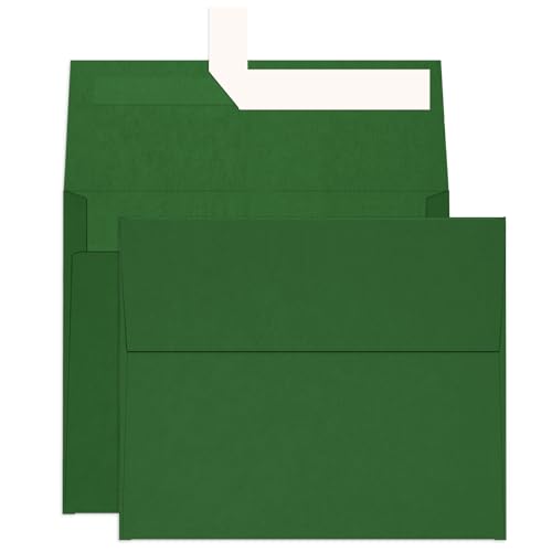 Dark Green Envelopes A2 Goefun 100 Pack Self Seal for Invitations - color: dark green, size: A2