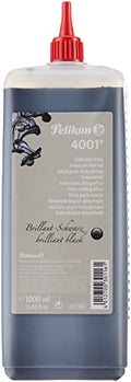 Pelikan 4001 Bottled Ink for Fountain Pens, Brilliant Black, 1 Liter, 1 Each (301168) - color: Brilliant Black, size: 33.8 fl oz