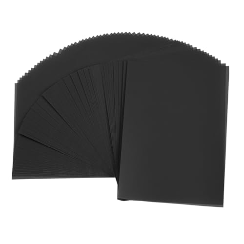 PATIKIL 80Pcs 7"x5" Vellum Printable Tracing Paper for Drawing 100g Black | Vellum Paper Sheets Jackets Tracing Transparent for Invitations Belly Bands Envelope Gift Drawing Sketching - color: Black, size: 7" x 5"