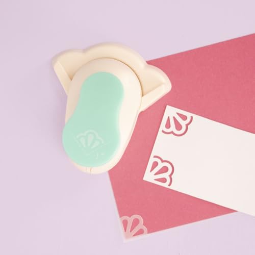 Craftelier - Shell Shaped Corner Punch with Snap Lever for Curved Die Cutting on Paper and Cardboard | Specially for Scrapbooking and Crafting | Shape Size 25 mm Diameter - size: Shell