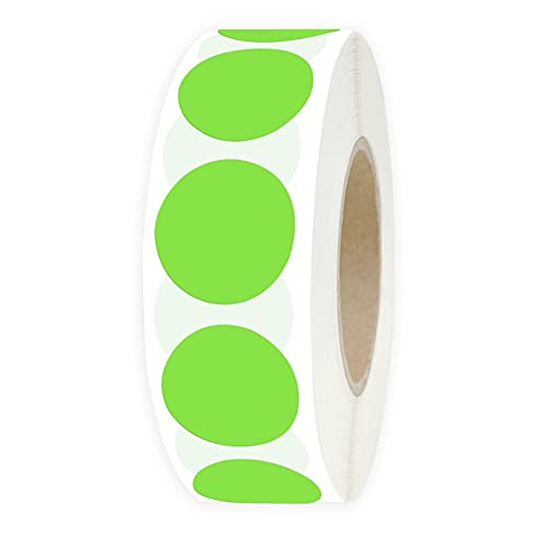 Light Green 0.75 inch Round Color Coding Circle Dots Labels in Box 1000pcs - color: Light Green, size: 1 Roll-1000PCS