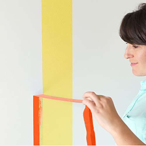 Orange Painters Tape,1 inch x 60 Yards x 5 Rolls (300 Yards Total) - color: Orange