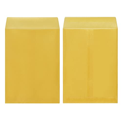 Quotidian Metallic Gold Vellum Paper Envelopes 4.75x6.5 in, 50 Count - color: Metallic Gold