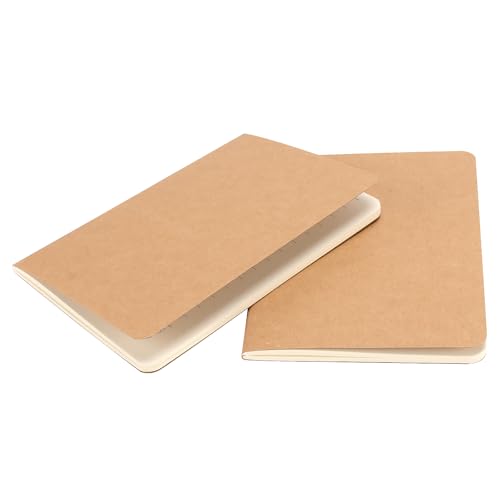 MANCHAP 50 Pack Mini Kraft Notebook, 5.5 x 4 inch Small Lined Pocket Note Pad Journal for Writing, Travel, Diary, Memo, A6 Size, 30 Sheets, 60 Pages