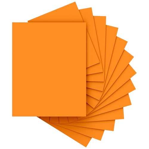 Orange Cardstock Paper 8.5 x 11, 40 Sheets Cardstock Printer Paper 8.5x11 | Light Orange Card Stock Paper 8.5 x 11, 200 GSM Bright Orange Construction Paper for DIY Crafts, Greeting Cards, Menus - color: Orange, size: 8.5x11 IN-40 Sheets