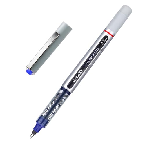 EYEYE Blue Rollerball Pens 12 Pack 0.7mm Medium Point Fine Tip Smooth Writing Pens Quick Dry Liquid Ink Pens for Journaling Note Taking Office School Supplies - color: Blue, size: 0.7mm
