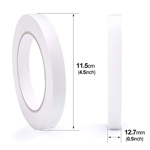 3 Rolls Double Sided Tape, 1/2 Inch x 90 Ft Two Sided Adhesive Tape - size: 1/2 inch (3 rolls)