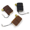 Yitexin 3 Colors Mini Size with Leather Cover and Strap, Refillable Personalized Tiny Travel Journal 1.9 x 1.3in(4.8 x 3.2cm), Blank Pocket Diary (Black, Coffee, Brown)