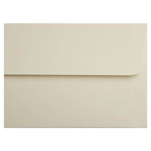 LUXPaper #10 Business Envelopes | Peel & Press | 4 1/8" x 9 1/2" | Natural Linen | 80lb. Text | 1,000 Qty - color: Natural Linen, size: 1,000 Qty.
