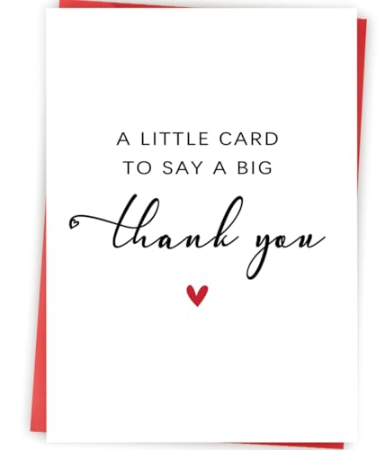 Simple Thank You Card for Teacher, Appreciation Gift for Men Women - color: 76