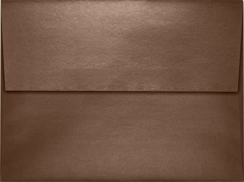 LUXPaper A7 Invitation Envelopes | Peel & Press | 5 1/4" x 7 1/4" | Bronze Metallic | 80lb. Text | 500 Qty - color: Bronze Metallic, size: 500 Qty.