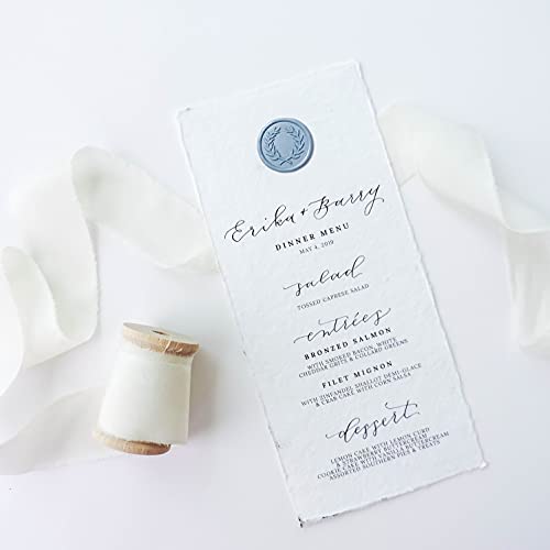 UNIQOOO Light Dusty Blue Glue Gun Sealing Wax Sticks for Wax Seal Stamp - Perfect for Wedding Invitations, Cards Envelopes, Snail Mails, Wine Packages, Christmas Gift Ideas, Pack of 8 - color: Dusty Blue