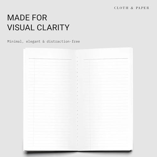 Cloth & Paper Travel Notebook | Task Planner – Ristretto | Pocket Plus To-Do List Planner Notebook 3.2" x 6" | Productivity Planner for Tasks, Priorities, Lists & Daily Planning – Soft Touch Cover - color: Ristretto