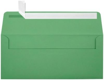 LUXPaper #10 Business Envelopes | Peel & Press | 4 1/8" x 9 1/2" | Holiday Green | 80lb. Text | 50 Qty - color: Holiday Green, size: 50 Qty.