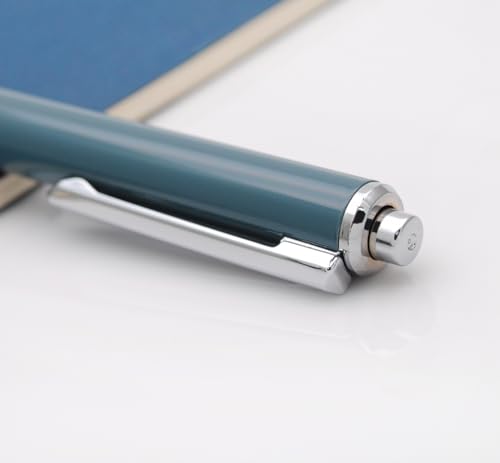 OASO K016 Retractable Fountain Pen Set 0.5mm with 4pcs Blue Ink Cartridges Smooth Writing for School Students (Deep Sea Blue) - color: Deep Sea Blue