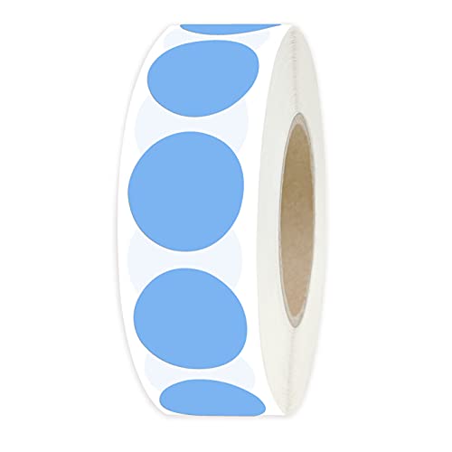 Light Blue 0.75 inch Round Color Coding Circle Dots Labels in Box 1000pcs - color: Light Blue, size: 1 Roll-1000PCS