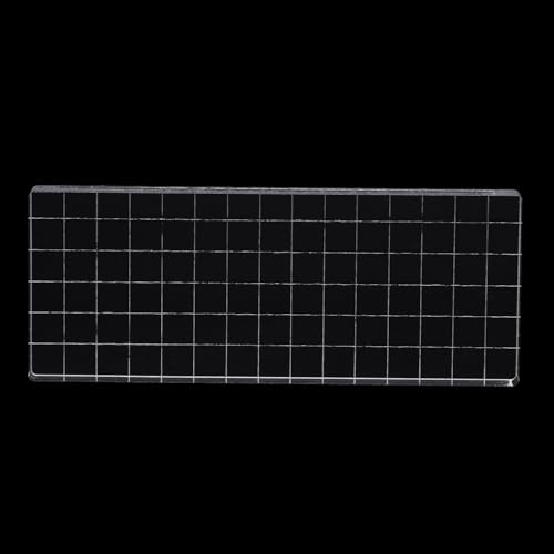 Clear Acrylic Stamp Blocks, 2.36" * 5.91" Acrylic Stamping Block Tool Clear Stamps with Grid Lines for Photography Props Scrapbooking Crafts Card Making - style: Straight 6×15CM 1pc