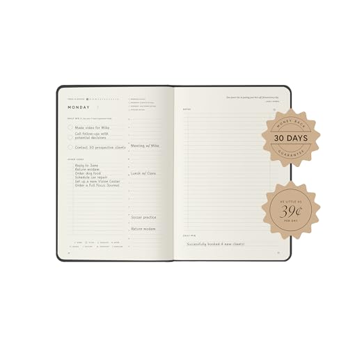 Full Focus Sea Blue Linen Planner by Michael Hyatt - The #1 Daily Planner to Set Annual Goals, Increase Focus, Eliminate Overwhelm, and Achieve Your Biggest Goals - Hardcover - color: Sea Blue