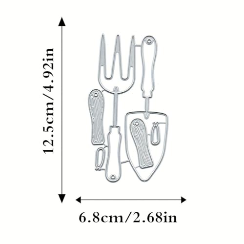 Lapoo Tool Metal Cutting Die for Scrapbooking - Durable, Cut Stencils for DIY Scrapbook Photo Album Decorative Paper Card, Card Making Supplies, Embossing (Shovel Tools 4.9 x 2.7 in) - color: Shovel Tools 4.9 x 2.7 in