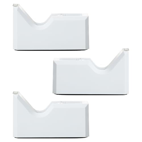 JAM PAPER Colorful Desk Tape Dispensers - White - 3/Pack - color: White, size: Pack of 3