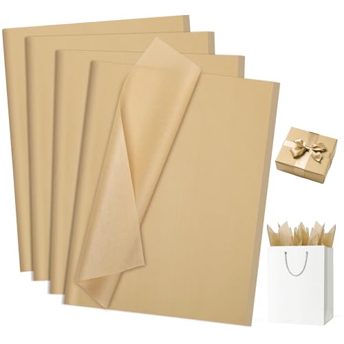 woric 160 Sheets Brown Tissue Paper for Gift Bags 20 X 14 Inches | Kraft Tissue Paper Bulk for Vintage Art Crafts Project Rustic Weddings First Day of School Decorations Business Packaging - color: Brown