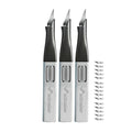 Precision Craft Knife, #11 Blade Storage, 3-Pack Grey - color: Grey*3pcs