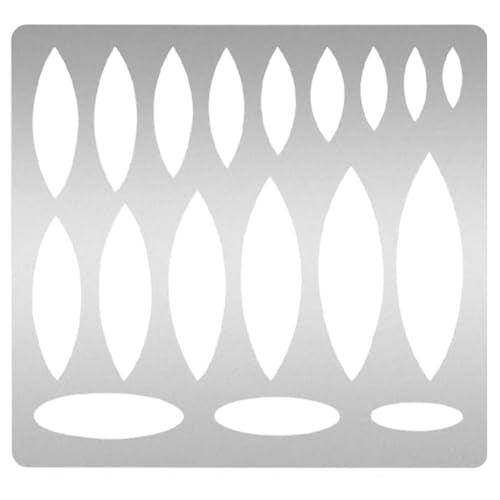 UNICRAFTALE Metal Stencil Horse Eye Cutouts Oval Drawing Template Stainless Steel Journal Stencils Geometric Template Painting Stencil for DIY Scrapbooking Photo Engraving Jewelry - style: Horse Eye