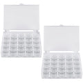 25 Slots Bobbin Box, Transparent Sewing Bobbin Organizer Storage Case