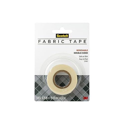 Scotch Removable Fabric Tape, 3/4 in x 180 in, 1/Pack, Removable and Double Sided (FTR-1-CFT) - size: Pack of 1