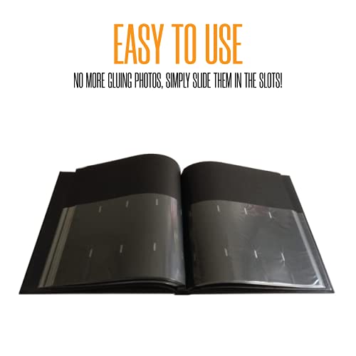 2x6 Strip Album, Black Cover Black Pages, 2 Gel Pens, 20pk - color: Black, size: 20