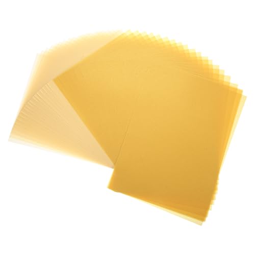 MECCANIXITY Colored Vellum Paper, 40 Sheet Gold/Beige Transparency 8.3" x 11.7" Printable Vellum Paper, Translucent Sheets for Printing Wedding Invitations Ink Jet Laser Printer - color: Gold/Beige, size: 8.3" x 11.7"