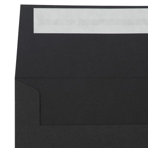 LUXPaper Vertical A7 Invitation Envelopes | 5 1/4" x 7 1/4" | Midnight Black | 80lb. Text | 50 Qty - color: Black