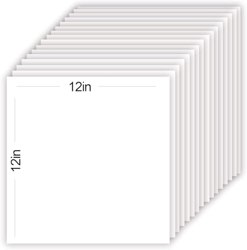 15Sheets White Cardstock Paper 12x12 Card stock for Cricut, Thick Construction Paper for Card Making, Scrapbooking, Craft 90 lb / 250 gsm (White) - color: White
