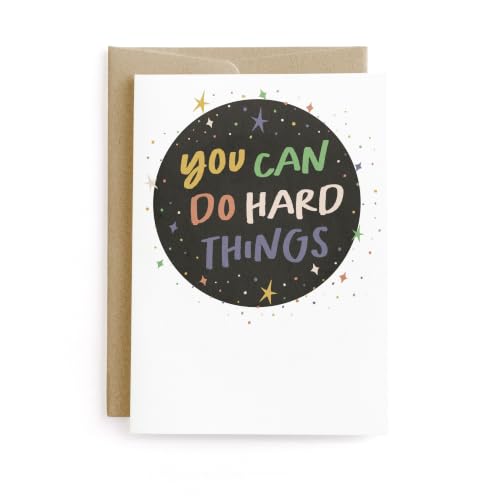 Minted | Encouragement Greeting Card, 5x7 w/Envelope | Do Hard Things - color: Do Hard Things