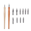 14 Pcs 6.2in Calligraphy Dip Pen Set