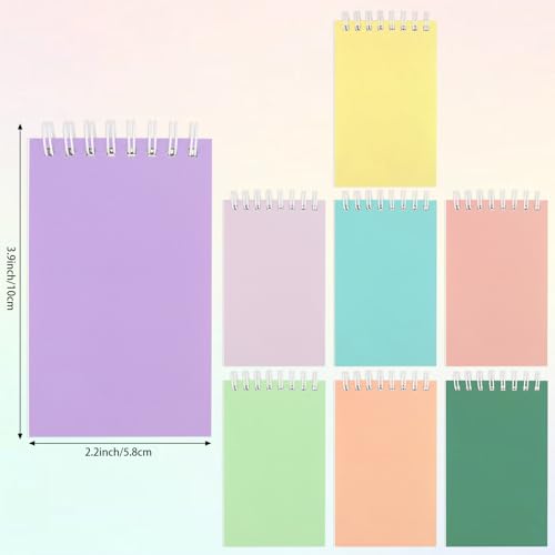 Hooqict 24 Pack Pocket Notebook Small Spiral Notepad Mini Journal Notebooks Colorful Pocket Notepads Memo Pads for Kids, Party Favors, Office, Classroom School Supplies, 3.9 x 2.4 Inch - style: Multicolor 8