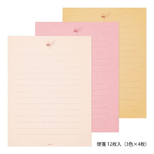 DESIGNPHIL 86915006 Midori Letter Set, Gift Color, Pink - color: Safety Pink