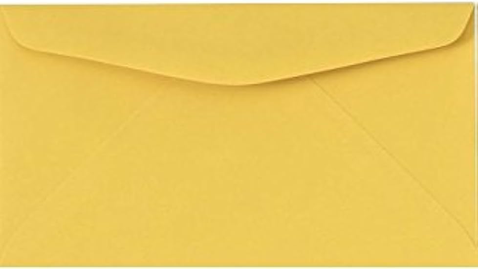 #6 3/4 Regular Envelope - Pastel - 24# (3 5/8 x 6 1/2) - Business Series. (Gold, 2500) - color: Gold, size: 2500