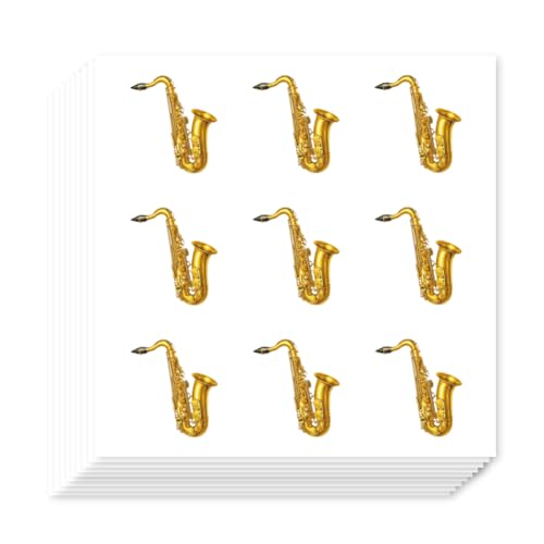 AHANDMAKER 180Pcs Saxophone Planner Stickers Self-Adhesive Decals Musical Instrument Stickers for Planner Calendar Scrapbook Crafting Arts Journaling Gift Bag Seal Theme Party Decor - style: Saxophone