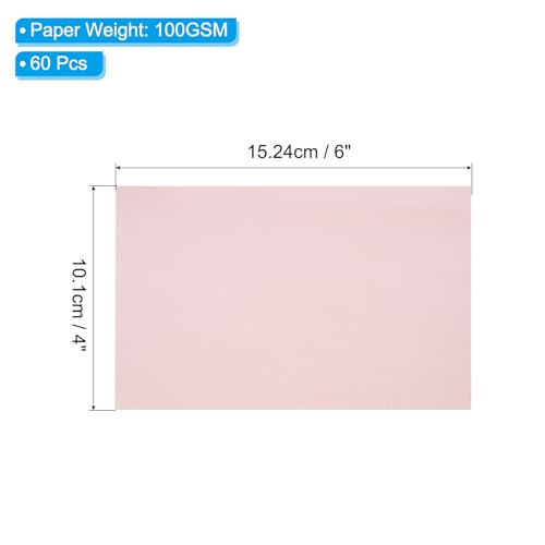 PATIKIL 60 Sheets Vellum Paper 4x6 Pink - color: Silver Tone