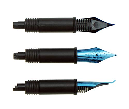 Set of 3 Hongdian Fountain Pen Blue Nibs (Fine, Extra Fine and Bent Nib) for Black Forest 1850, 1851, 1861, M2, M1, 1843, 6013, 517D, 517S, 525, 1843 and 920 Series - color: Blue, style: EF, F, Bent