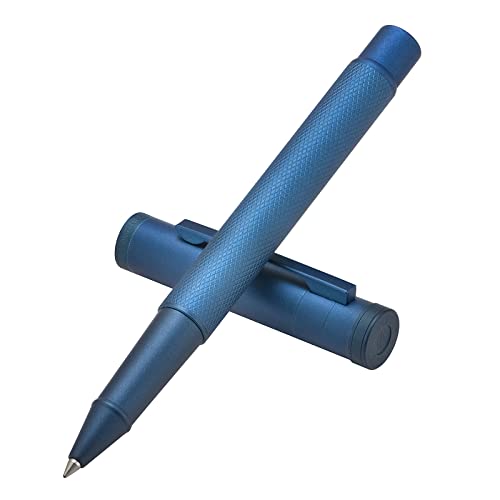 Hongdian Dark Blue Forest Rollerball Pen with Schmidt Black Ink Refill, Classic Design with Metal Case for Business Signature - color: Dark Blue, style: Roller Pen