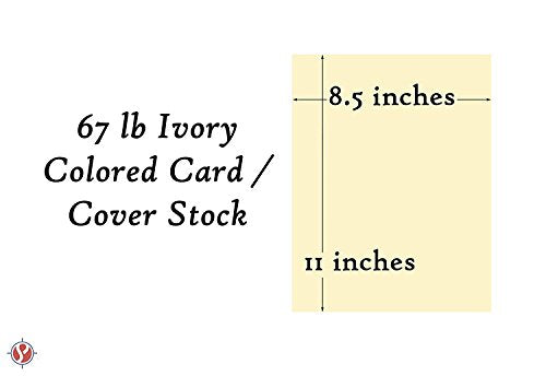 Ivory 67lb Vellum Bristol Cardstock, Lightweight Cover Card Stock Paper - Great for Arts and Crafts, Wedding Invitations, Documents and Brochures | 8.5 x 11 (Letter Size) | 250 Sheets per Pack - color: Ivory, size: 8.5 x 11