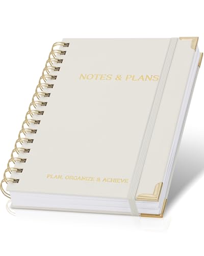 ZICOTO Aesthetic Daily Planner And Spiral Notebook With Hourly Schedule - color: Beige