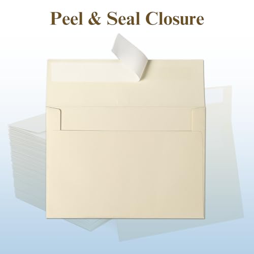 100 Pack Goefun Cream Blank Cards and Envelopes 5x7 - color: Cream A7, size: 5x7